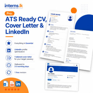 Tier 2: Pro – CV, Cover Letter & LinkedIn - Internship Ready